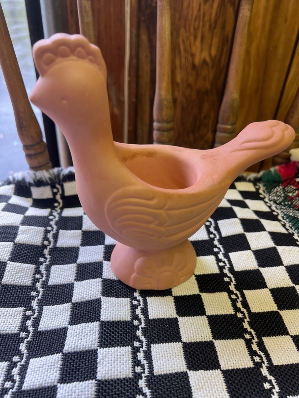 Avon Vintage Terracotta Bird Candle/ Planter Figurine